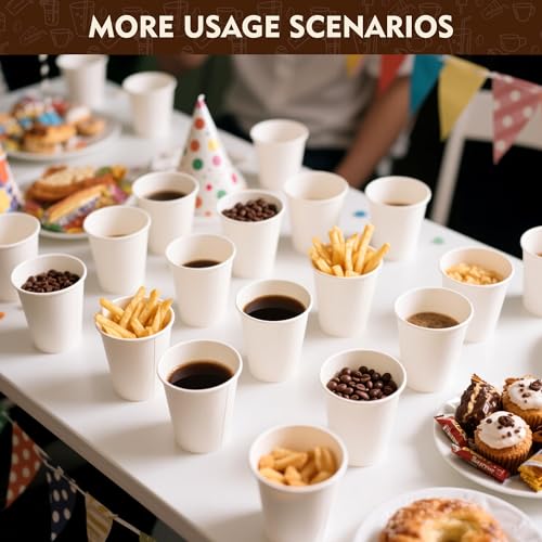 3 oz 300 Pack Small White Disposable Paper Cups (300 Count)