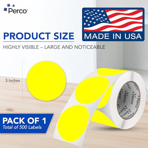 Neon Yellow Round Circle Dot Sticker 3