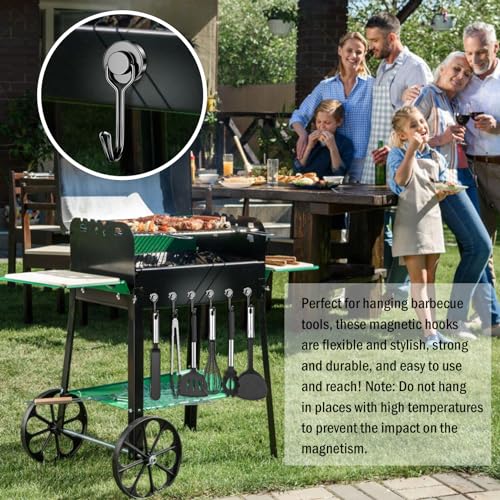 10 Pack Black Magnetic Hooks (10 Count)