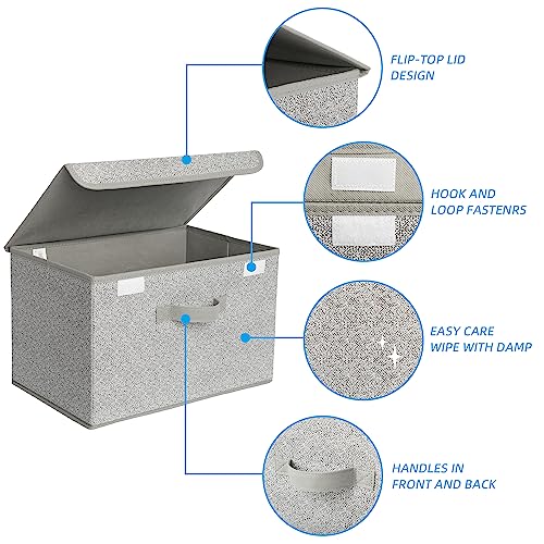 Storage Baskets with Lids (2 Count)