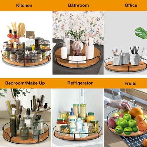 Lazy Susan Turntable Organizer for Cabinet Pantry Kitchen Countertop Refrigerator Cupboard