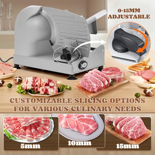 Electric Meat Slicer 200W With Stainless Steel Blades