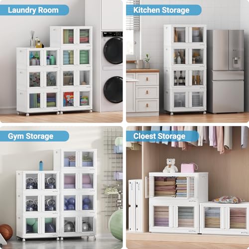 400Qt Stackable Storage Bins with Lids (4 Count)