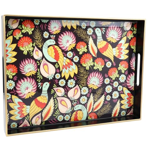 Decorative Serving Tray with Handles