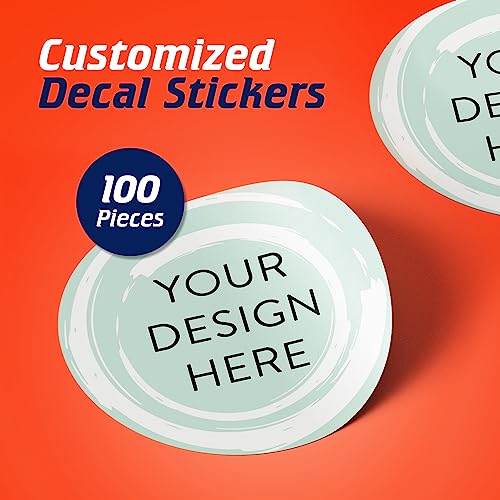 Custom Vinyl Stickers Your Image (100 Count)