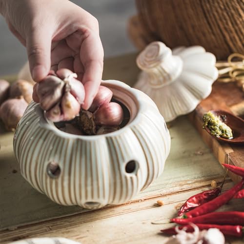 Ceramic Garlic Keeper for Counter
