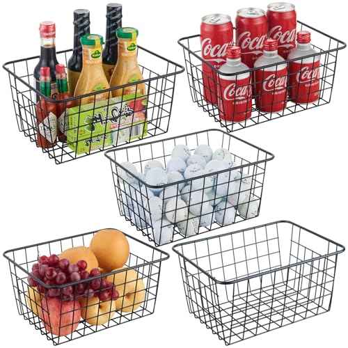 Wire Kitchen Storage Basket 5 Packs (5 Count)