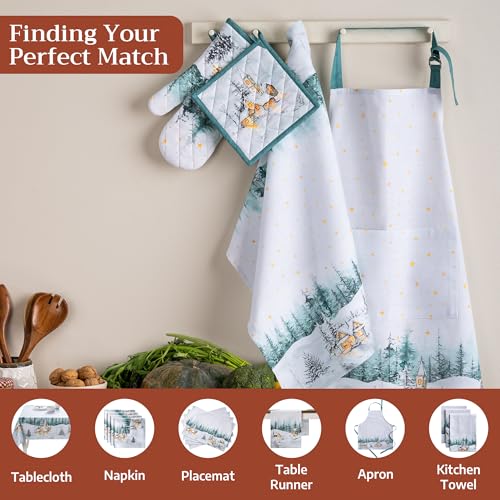 100% Cotton Oven Mitt & Pot Holder Set (2 Count)