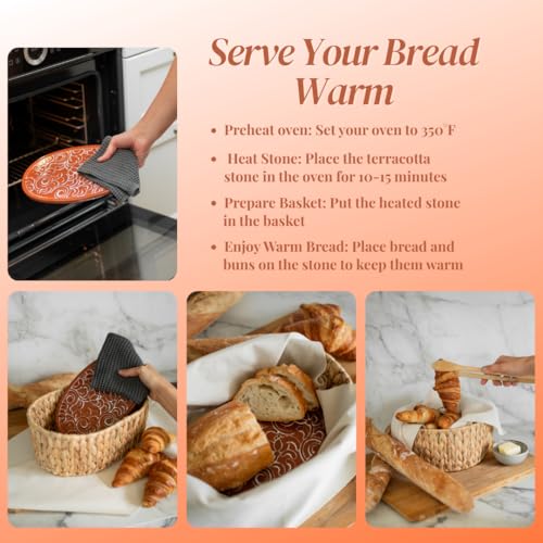 Bread Basket with Warmer & Tongs