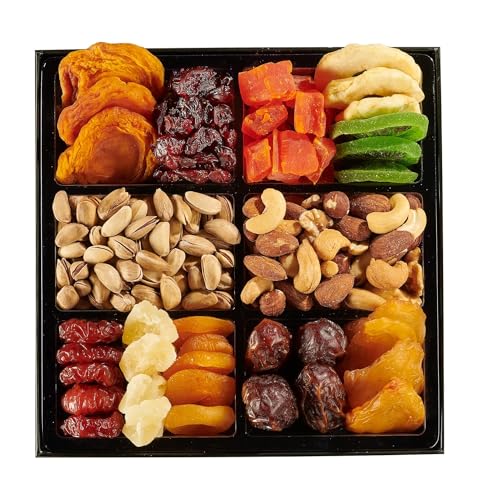 Dried Fruit & Nuts Gift Basket Arrangement Platter (12 Count)