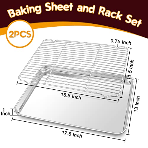 Stainless Steel Baking Sheet with Rack Set for Cookie