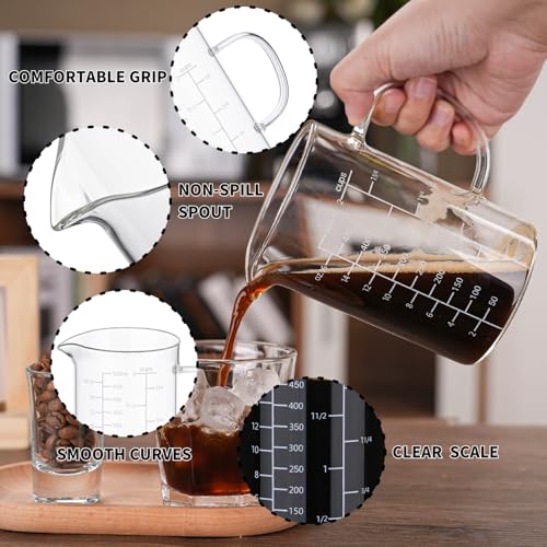 500ML 2 CUP Glass Measuring Cup With Handle