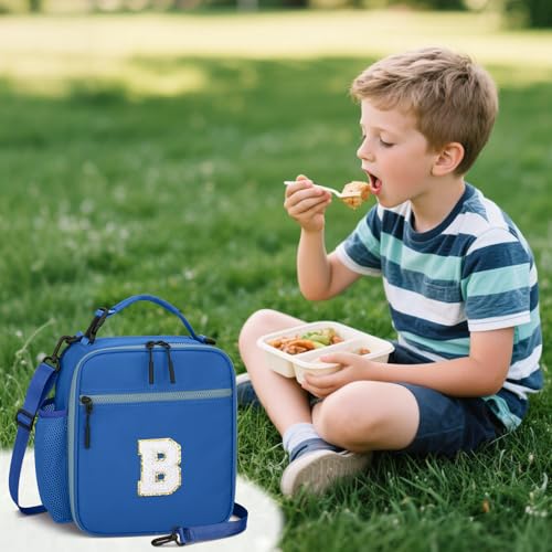 Lunch Box Kids Large Initial Insulated Lunch Bag for Girls