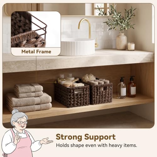 Wicker Storage Baskets for Shelves (2 Count)