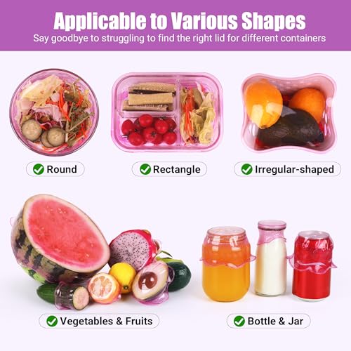 Silicone Stretch Lids for Food Storage in Fridge (6 Count)