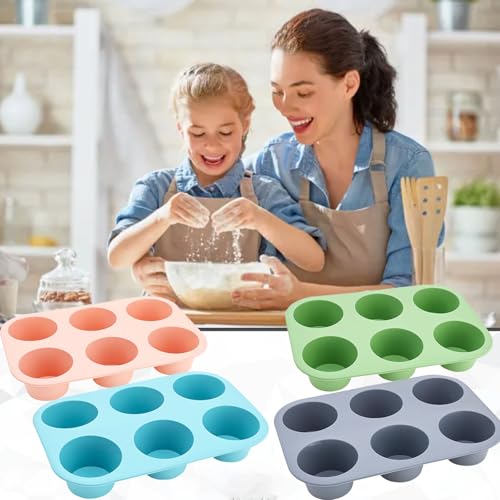 6 Cups Silicone Muffin Pan Set