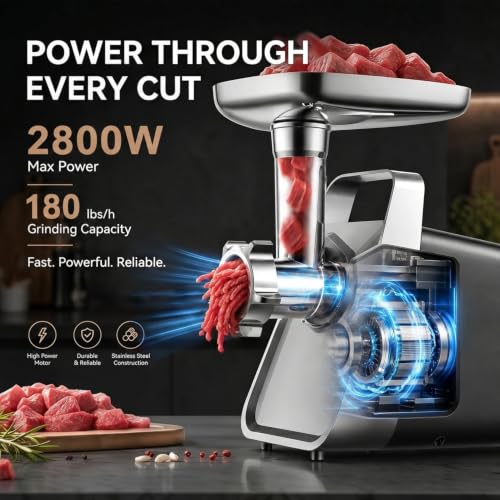 Meat Grinder 2800W Max Meat Grinder Electric (10 Count)
