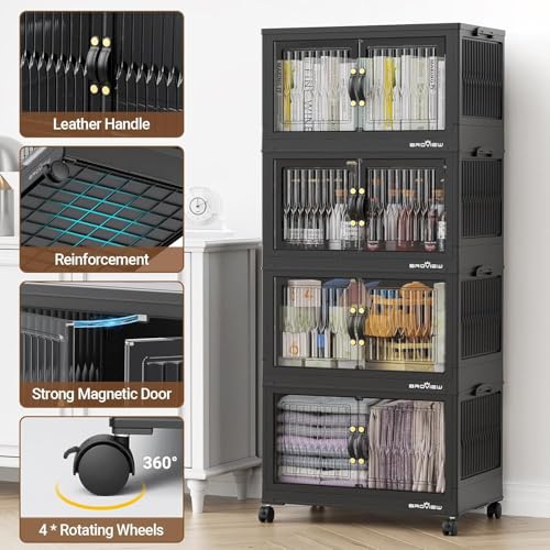 400Qt Stackable Storage Bins with Lid (5 Count)