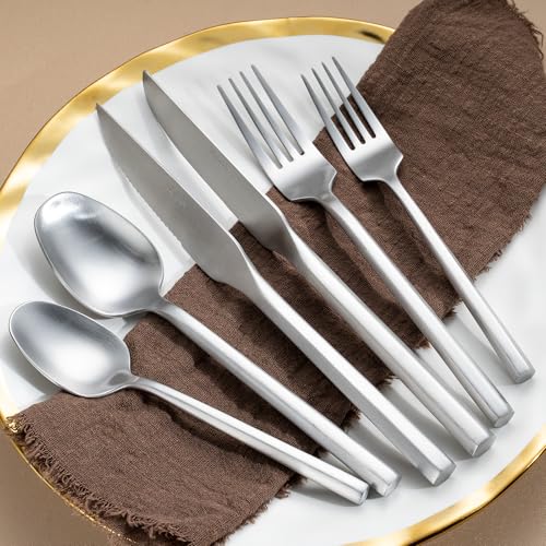 Silverware Set with Steak Knives (24 Count)