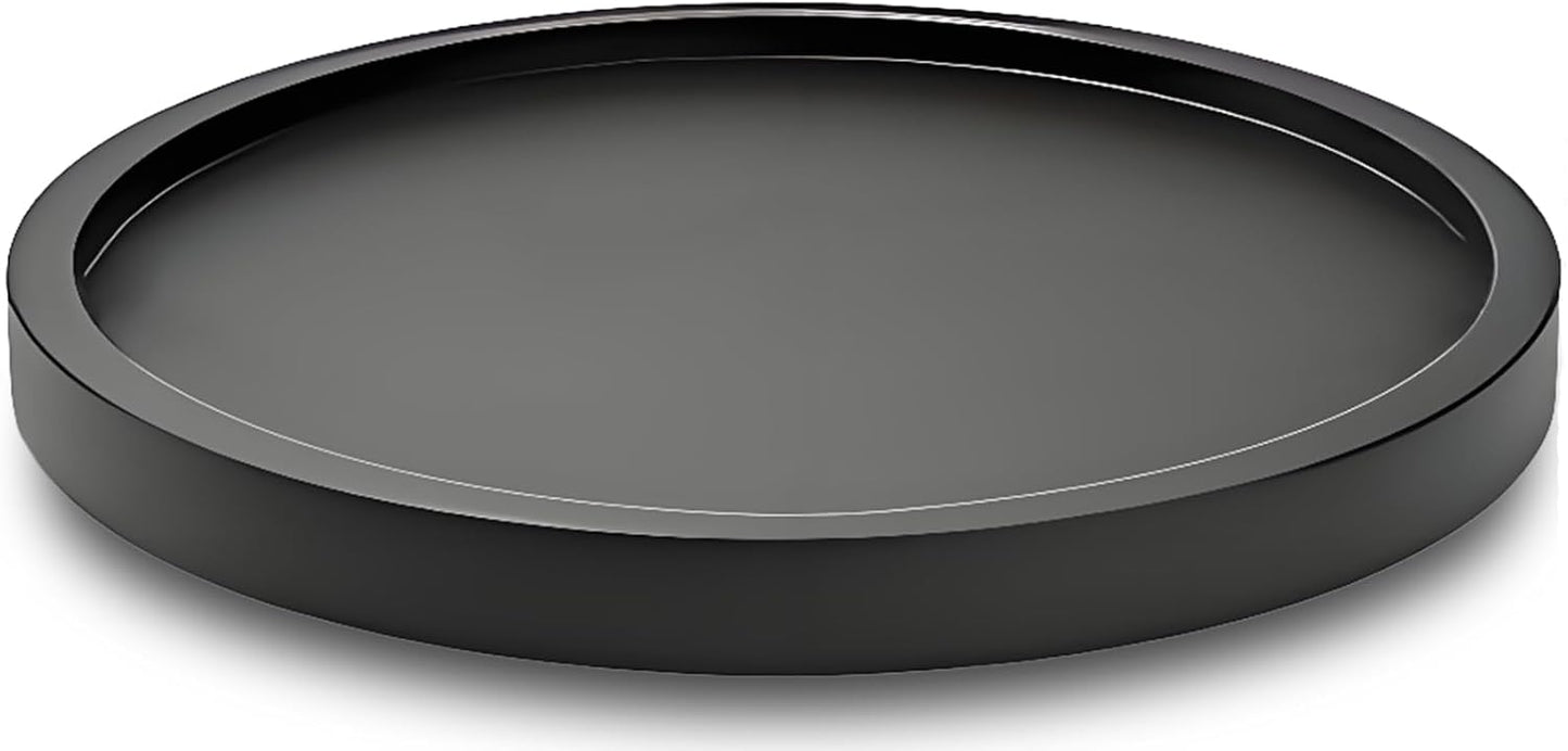 10" Black Bamboo Lazy Susan Organizer Kitchen Turntable for Cabinet Pantry Table Organization