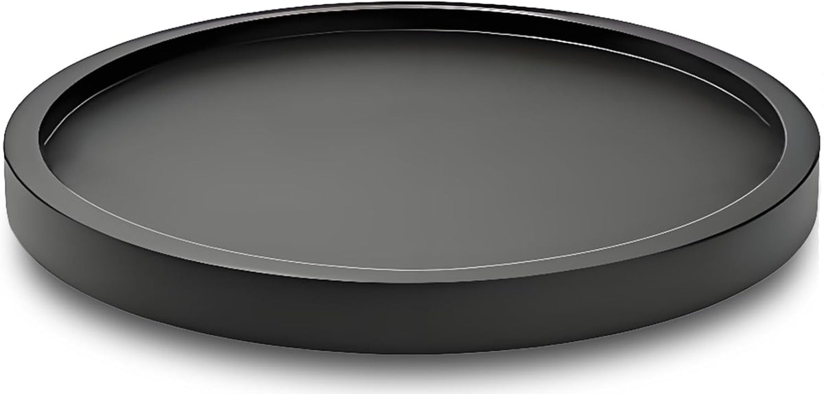 9" Black Bamboo Lazy Susan Organizer Kitchen Turntable for Cabinet Pantry Table Organization