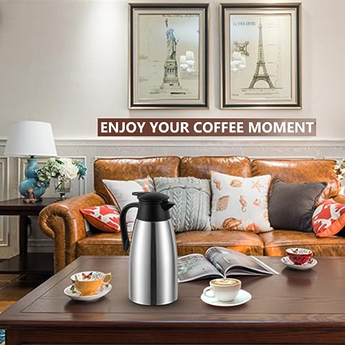 70 Oz Insulated Thermal Coffee Carafe Stainless Steel Double Walled Vacuum Coffee Thermos