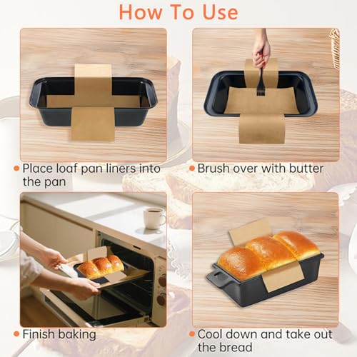 100 Pcs 9x5 in Loaf Pan Liners for Baking Bread Pan Parchment Paper (100 Count)