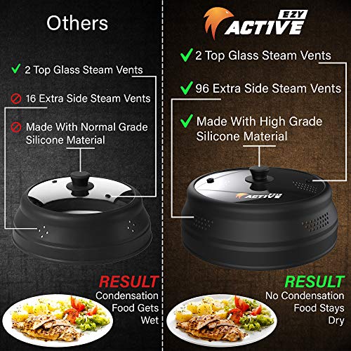 Collapsible Microwave Cover for Food