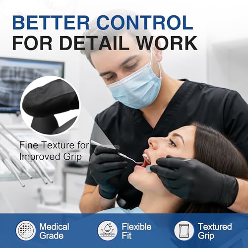Black Nitrile Gloves (100 Count)
