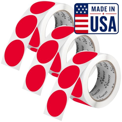 Red Perforated Round Circle Dot Sticker 2 (3 Count)