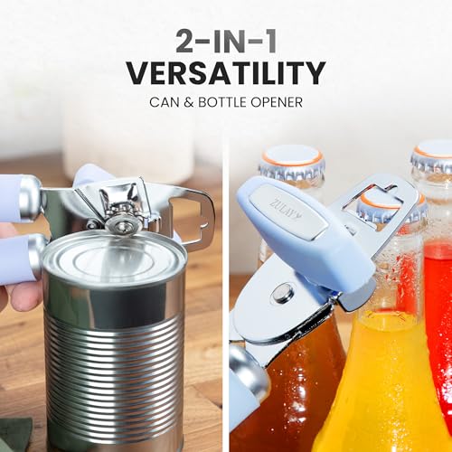 Heavy Duty Stainless Steel Can Opener Manual with Bottle Opener