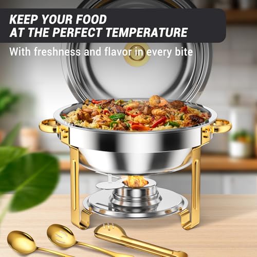 Round Chafing Dishes for Buffet 5 Qt