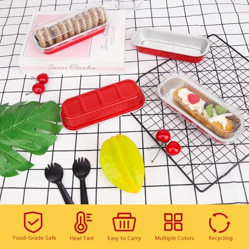 Mini Loaf Pans with Lids 100 Pack (100 Count)