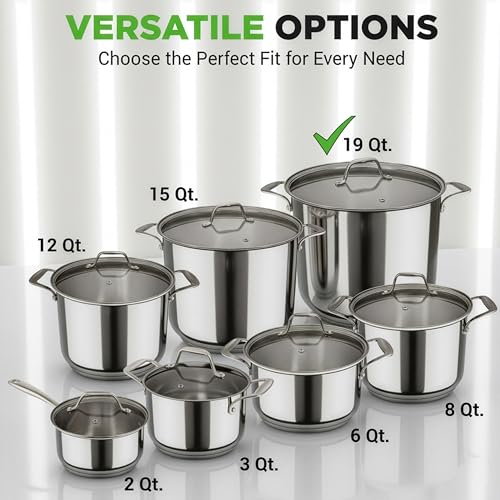 19 Qt Stock Pot with Lid