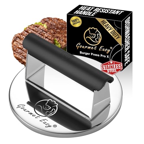Stainless Steel Smash Burger Press with Heat Resistant Handle