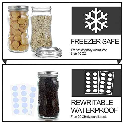 16oz Regular Mouth Mason Jars (256 Count)