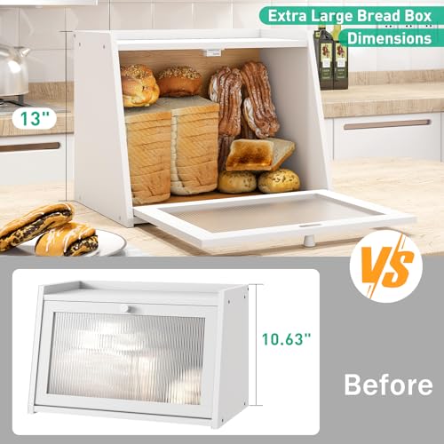 Large Bread Box for Kitchen Counter