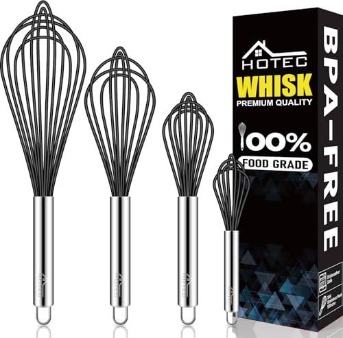 4 Pieces Silicone Whisks Set (4 Count)