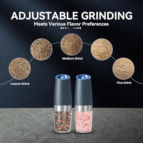 Battery Operated Gravity Salt And Pepper Grinder Set (2 Count)