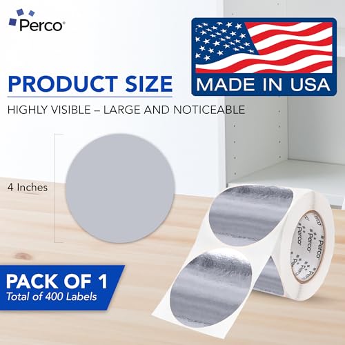 Metallic Silver Round Circle Dot Sticker 4 (25 Count)