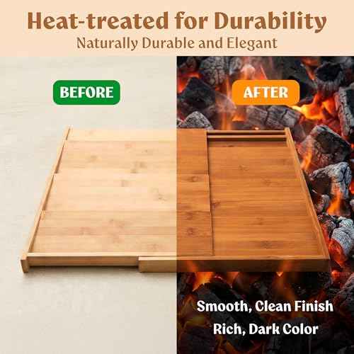 Carbonized Bamboo Spice Drawer Organizer
