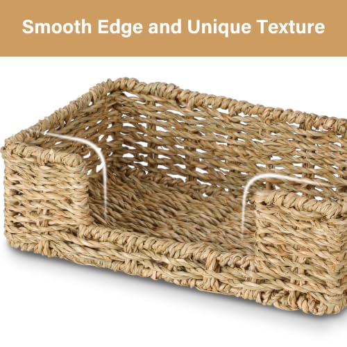 Tissue Holder Wicker Woven Basket Bathroom Decor Hand Towel Toilet Paper