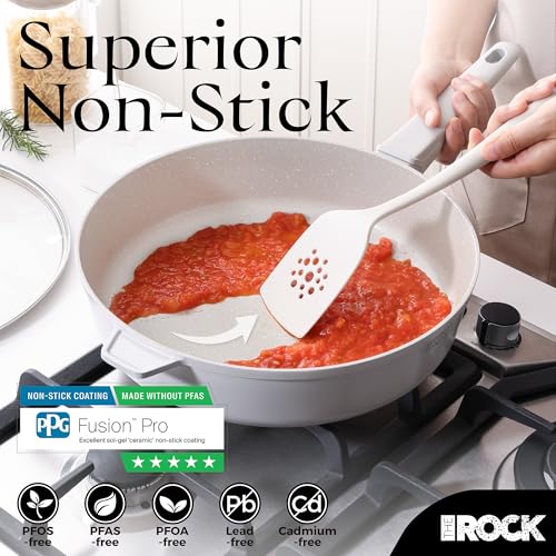 SOHO 12.5 Inch Nonstick Deep Frying Pan Skillet with Glass Lid
