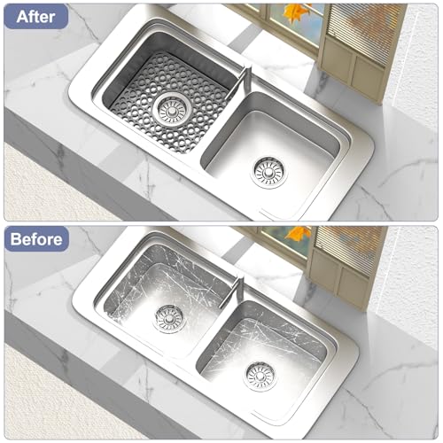 TOOVEM 2PCS Kitchen Sink Mats (2 Count)