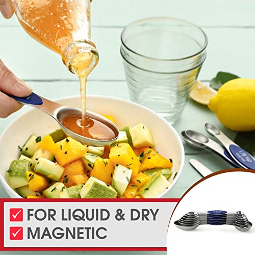 8 Magnetic Measuring Spoons Set for Baking & Cooking