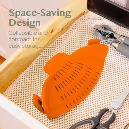 Snap N Strain Clip On Strainer for Pots and Pans