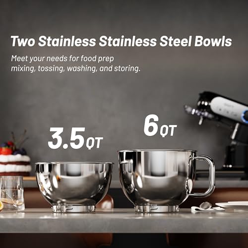 Stand Mixer 3.5QT&6QT Bowls Mixers Kitchen Electric Stand Mixer Black