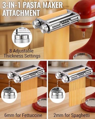 Pasta Maker Attachment for KitchenAid Mixer