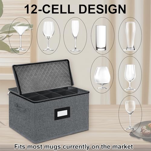 2 Pack Stemware and Glassware Storage Cases (2 Count)