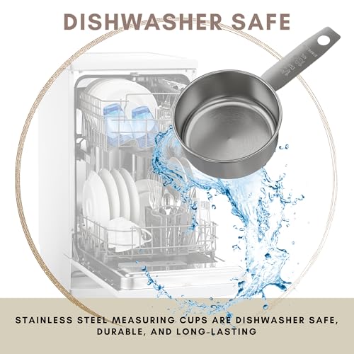1 2 Cup Stainless Steel Measuring Cup (4 Count)